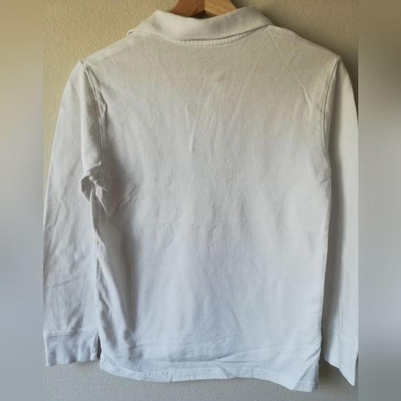🌺💙 Bundle & Save The Children's Place Long Sleeve Pique Polo White Size XL - Picture 2 of 6